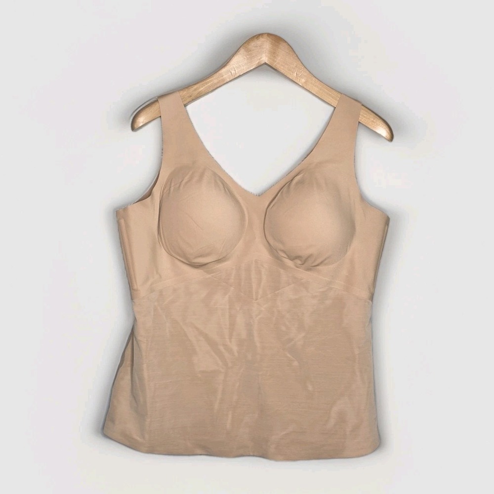 Honeylove Shapewear Liftwear Tank Womens 3X Beige Slimming Shaping Built In Bra‎